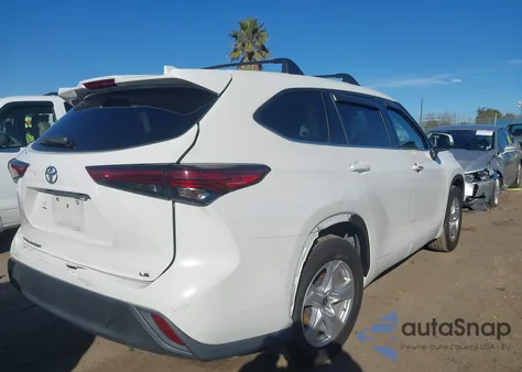 2021 Toyota Highlander Le z USA, uszkodzony, nr VIN 5TDZZRAH7MS078865
